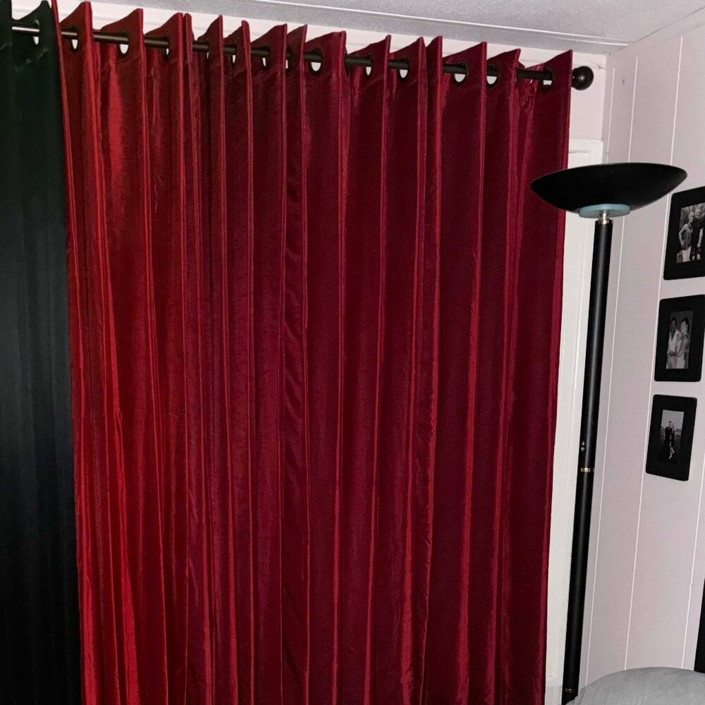 Maroon Drapes Thermal Lined-- 2 panels per set